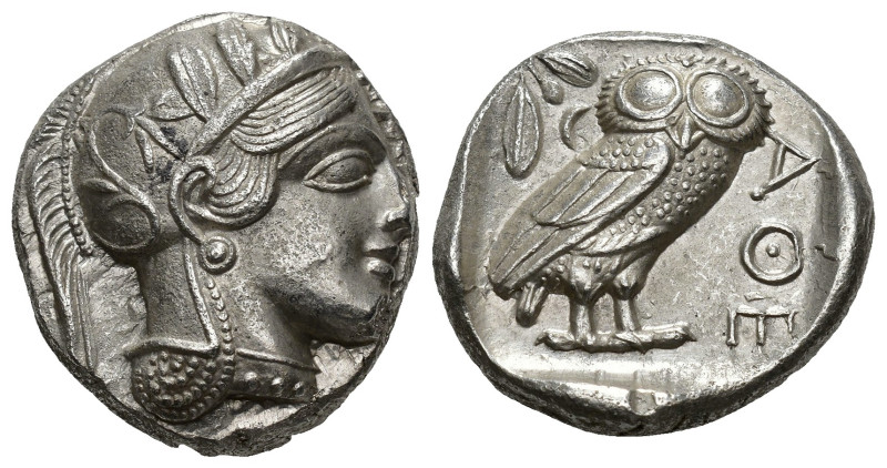 GRECIA ANTIGUA. ÁTICA. Atenas. Tetradracma (c. 479-393 a.C.). A/ Cabeza de Atene...