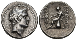 GRECIA ANTIGUA. REINO SELÉUCIDA. Demetrio II. Tetradracma (146-138 a.C.). Antioquía. A/ Cabeza diademada a der. R/ Apolo con arco y flechas sentado a ...