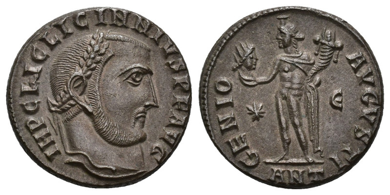 IMPERIO ROMANO. LICINIO. Follis. Antioquía (312). A/ Cabeza laureada a der.; IMP...