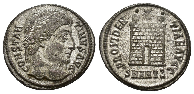 IMPERIO ROMANO. CONSTANTINO I. Follis. Antioquía (325-326). A/ Cabeza laureada a...