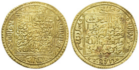 ACUÑACIONES HISPANO-ÁRABES. NAZARÍES. Muhammad IX. Dobla. Granada. AU 4,86 g. 32,7 mm. V-2175. R. Lorente-22. EBC-. Rara.