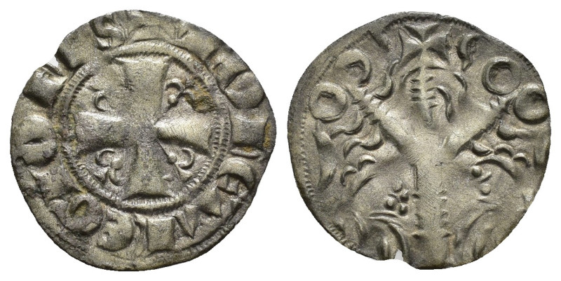 REINOS DE CASTILLA Y LEÓN. SANCHO IV. Dinero. Salamanca. VE 0,55 g. 16,9 mm. III...