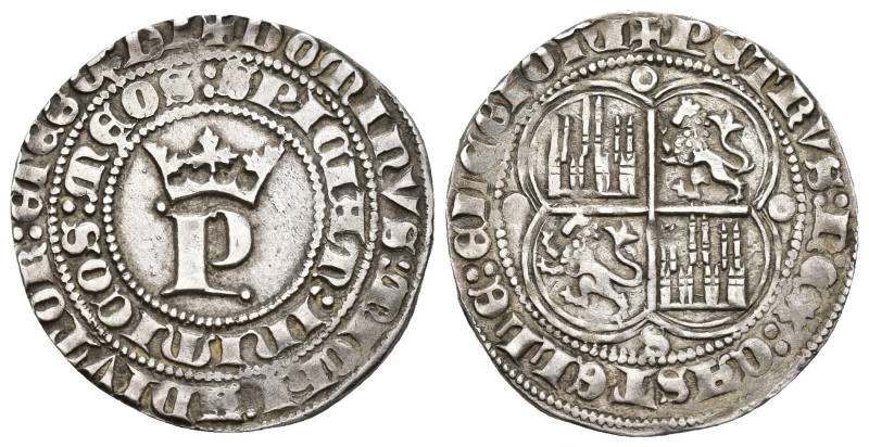 REINOS DE CASTILLA Y LEÓN. PEDRO I. Real. Sevilla. AR 3,49 g. 26,1 mm. III-380. ...