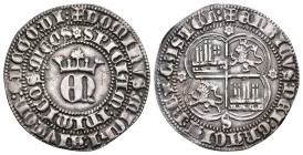 REINOS DE CASTILLA Y LEÓN. ENRIQUE II. Real. Sevilla. AR 3,47 g. 27,6 mm. III-406. MBC+.