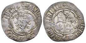 CORONA DE ARAGÓN. ALFONSO V. Real. Mallorca. IV-832. AR 3,32 g. 23,6 mm. Leve doble acuñación. MBC/MBC+. Escasa.