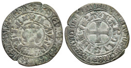 REINO DE NAVARRA. CARLOS EL MALO. Gros. AR 2,98 g. 28 mm. IV-233. MBC-/MBC. Rara.