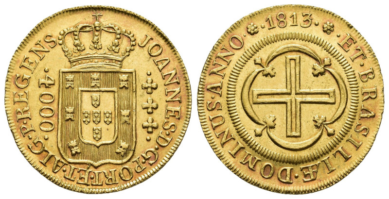 MONEDAS EXTRANJERAS. PORTUGAL. Juan VI. 4000 reis. 1813. AU 8,02 g. 26,4 mm. GO3...