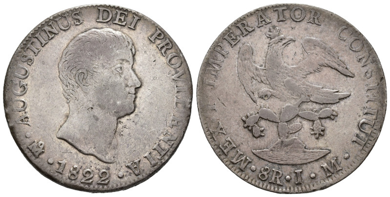 MONEDAS EXTRANJERAS. MÉXICO. Agustín de Iturbide. 8 reales. 1822. Ciudad de Méxi...