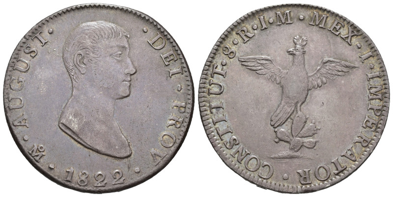 MONEDAS EXTRANJERAS. MÉXICO. Agustín de Iturbide. 8 reales. 1822. Ciudad de Méxi...