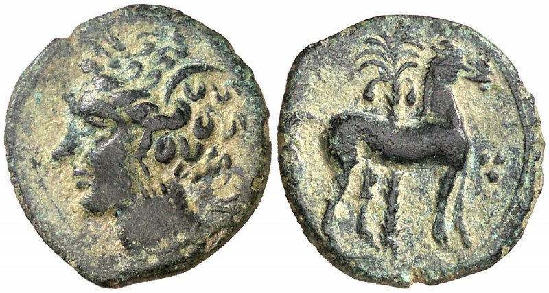 (310-280 a.C.). Incierta Sículo-Púnica. AE 17. (S. falta) (CNG. II, 1675). 1,95 ...