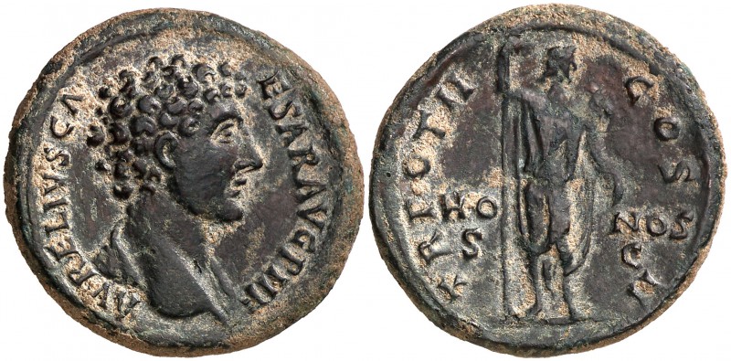 (148 d.C.). Marco Aurelio. As. (Spink 4830 var) (Co. 240) (RIC. 1271b, de Antoni...