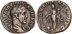 (235-236 d.C.). Maximino I. Sestercio. (Spink 8337) (Co. 80) (RIC. 61). 21,12 g. MBC.