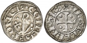 Comtat d'Urgell. Ponç de Cabrera (1236-1243). Agramunt. Diner. (Cru.V.S. 126) (Cru.C.G. 1943). 0,83 g. Ex Colección Ègara 26/04/2017, nº 58. Escasa. M...