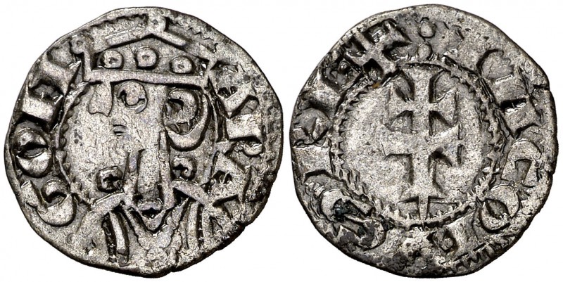 Jaume I (1213-1276). Aragón. Dinero jaqués. (Cru.V.S. 318) (Cru.C.G. 2134). 1,16...
