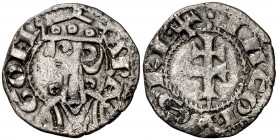 Jaume I (1213-1276). Aragón. Dinero jaqués. (Cru.V.S. 318) (Cru.C.G. 2134). 1,16 g. MBC-.
