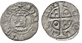 Jaume II (1291-1327). Barcelona. Òbol. (Cru.V.S. 345.1) (Cru.C.G. 2166a). 0,42 g. Letras A y U góticas. Escasa. MBC-.