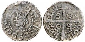 Alfons IV (1416-1458). Sardenya. Diner. (Cru.V.S. 878 var) (Cru.C.G. 2923 var). 0,93 g. Ex Colección Crusafont 27/10/2011, nº 524. Rara. MBC.