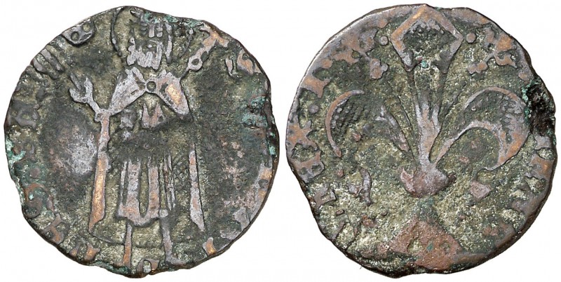 Joan II (1458-1479). València. Florí. 1,95 g. Marcas: corona y C entre los pies ...