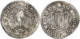 Joan II (1458-1479). Sicília. Pirral. (Cru.V.S. 972 var) (Cru.C.G. 3011 var). 2,58 g. MBC.