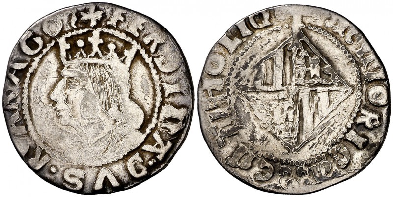 Ferran II (1479-1516). Mallorca. Ral. (Cru.V.S. 1180) (Cru.C.G. 3094 var). 2,17 ...