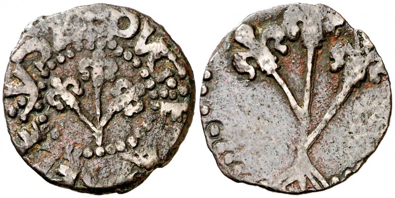 Lleida. Pugesa. (Cru.L. 1758 var) (Cru.C.G. 3766 var). 1,81 g. El lirio del reve...