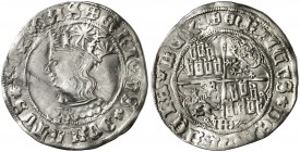 Enrique IV (1454-1474). Segovia. Real de busto. (AB. 691.2). 3,14 g. Orla circular en anverso y lobular en reverso. Alabeada. (MBC).