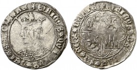 Enrique IV (1454-1474). Toledo. Real de busto. (AB. 693 var). 3,22 g. Orla circular en anverso y lobular en reverso. Escasa. MBC-.