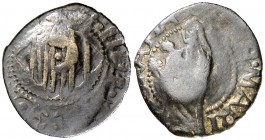 s/d. Felipe II. Puigcerdà. 1 ardit. (Cal. 843) (Cru.C.G. 3829b). 0,67 g. Contramarca P. Escasa. MBC-.