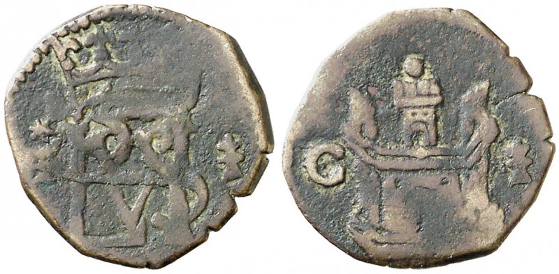 s/d. Felipe II. Cuenca. 1 blanca. (Cal. 816). 0,98 g. MBC-.