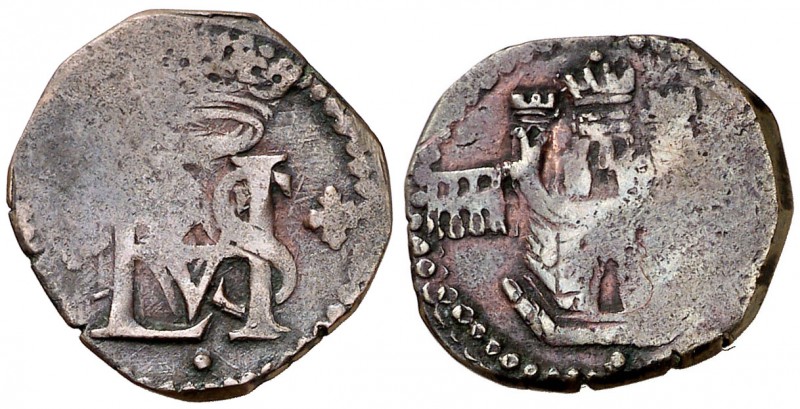 s/d (1567-1580). Felipe II. Segovia. . 1 blanca. (Cal. 862) (J.S. A73, falta var...