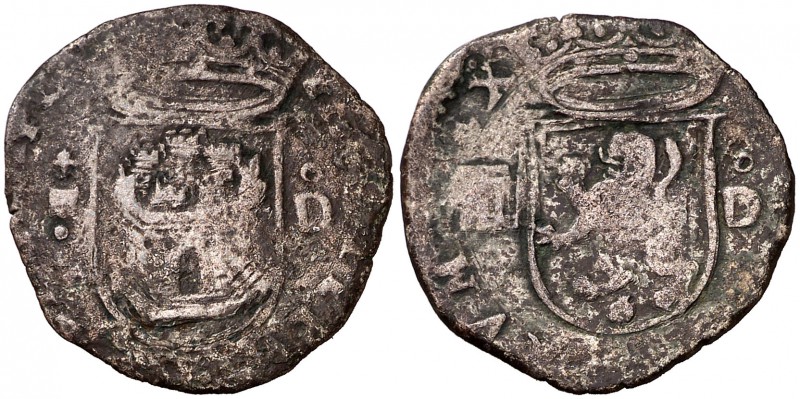 s/d (1567-1674). Felipe II. Segovia. . 1 cuartillo. (Cal. 853 var) (J.S. A-172)....