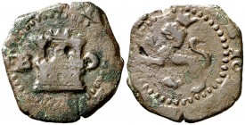 s/d. Felipe II. Burgos. 2 cuartos. (Cal. tipo 451) (J.S. A-18). 2,34 g. BC+.