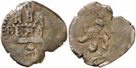s/d. Felipe II. Toledo. 2 cuartos. (Cal. 875). 3,58 g. BC+.