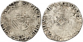 1588. Felipe II. Tournai. 1 escudo felipe. (Vti. 765) (Vanhoudt 310.TO). 3,15 g. MBC-.