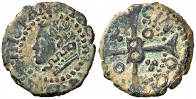 s/d. Felipe III. Barcelona. 1 diner. (Cal. 602) (Cru.C.G. 4346). 0,86 g. MBC+.
