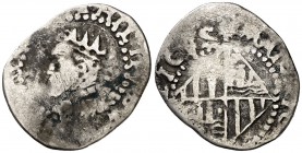 s/d. Felipe III. Mallorca. 1/2 ral. (Cal. 1144, de Felipe IV) (Cru.C.G. 4357). 1,08 g. Busto a izquierda. Escasa. BC+.