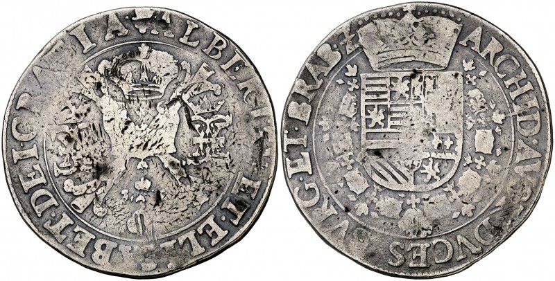 s/d. Alberto e Isabel. Amberes. 1 patagon. (Vti. 346) (Vanhoudt 619.AN). 27,56 g...