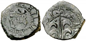 (16)61. Felipe IV. Valencia. 1 diner. (Cal. 1665) (Cru.C.G. 4435m). 1,21 g. Buen ejemplar para esta ceca. Escasa así. MBC.