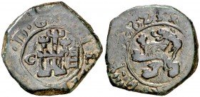 1623. Felipe IV. Cuenca. 4 maravedís. (Cal. 1333). 3 g. Torres con tres almenas. MBC.