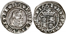 1661. Felipe IV. Granada. 8 maravedís. (Cal. 1362). 1,90 g. MBC+.