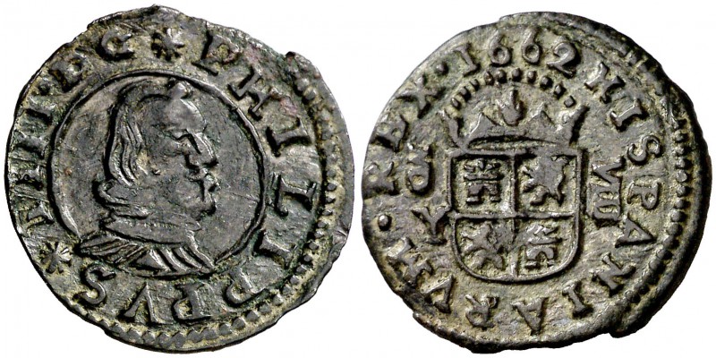 1662. Felipe IV. (Madrid). Y. 8 maravedís. (Cal. 1424). 2,48 g. Buen ejemplar. M...