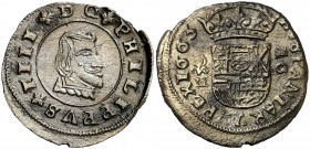 1663. Felipe IV. Granada. N. 16 maravedís. (Cal. 1352). 3,64 g. Cospel algo irregular. MBC+.
