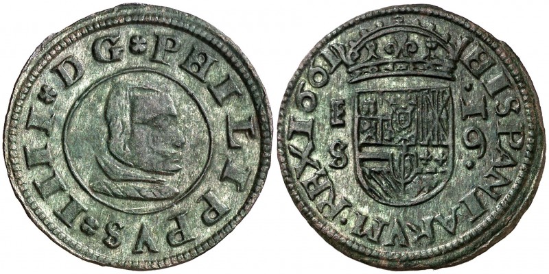 1661. Felipe IV. Segovia. S. 16 maravedís. (Cal. 1507). 3,34 g. EBC-.