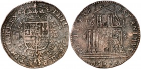 1649. Felipe IV. Amberes. Negociaciones entre Francia y España. Jetón. (Van Loon vol. II, pág. 324) (Dugniole 4027). 5,28 g. MBC-.