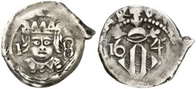 1641. Felipe IV. Valencia. 1 divuitè. (Cal. 1105) (Cru.C.G. 4434g). 2,04 g. Ex Colección Ramon Muntaner 24/04/2014, nº 912. Escasa. MBC-.