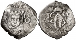 1650. Felipe IV. Valencia. 1 divuitè. (Cal. 1116) (Cru.C.G. 4434p). 2,04 g. MBC-.