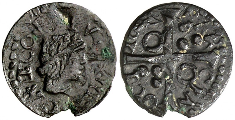 1642. Guerra dels Segadors. Barcelona. 1 diner. (Cal. 154) (Cru.C.G. 4557). 0,74...