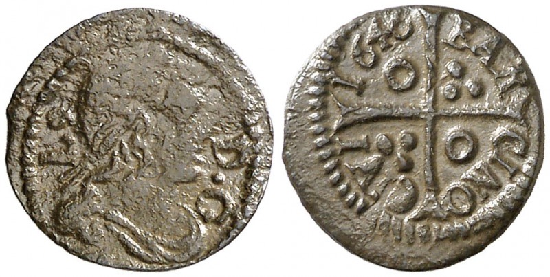 1646. Guerra dels Segadors. Barcelona. 1 diner. (Cal. 157) (Cru.C.G. 4559a). 0,7...
