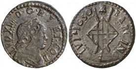 1650. Guerra dels Segadors. Barcelona. 1 sisè. (Cal. 146) (Cru.C.G. 4553f). 3,05 g. Lluís XIV. MBC/MBC+.