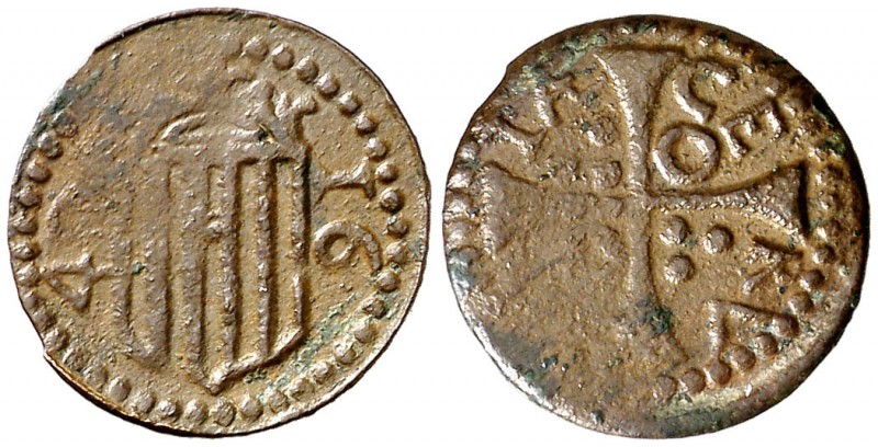 1642. Guerra dels Segadors. Cervera. 1 diner. (Cal. 168) (Cru.C.G. 4589d). 0,66 ...